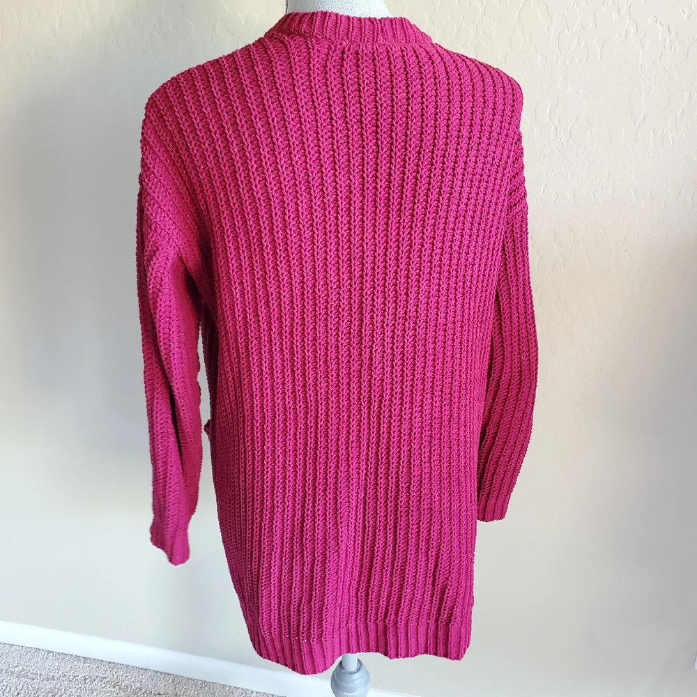 Torrid Red‎ Metallic Lurex Knit Cardigan Sweater